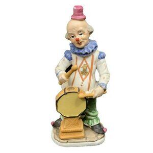 Clown Figurine Playing the Drums - UCGC Korea - 6.5" Tall